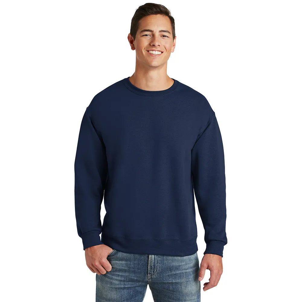 JERZEES SUPER SWEATS NuBlend Crewneck Sweatshirt Decorated - Navy Blue