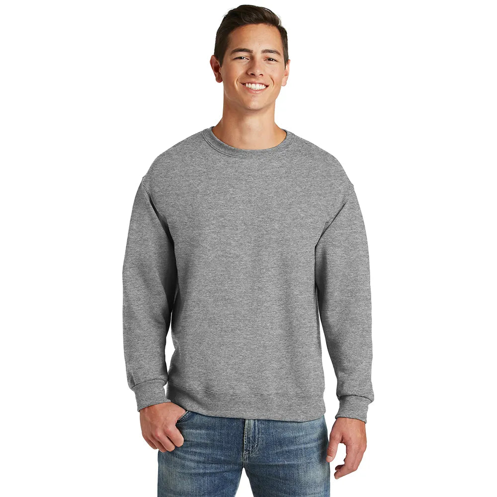 JERZEES SUPER SWEATS NuBlend Crewneck Sweatshirt Decorated - Oxford Grey