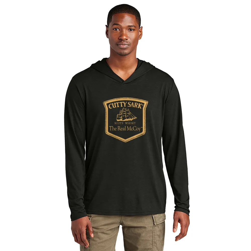 District Perfect Tri Long Sleeve Hoodie Decorated - Black