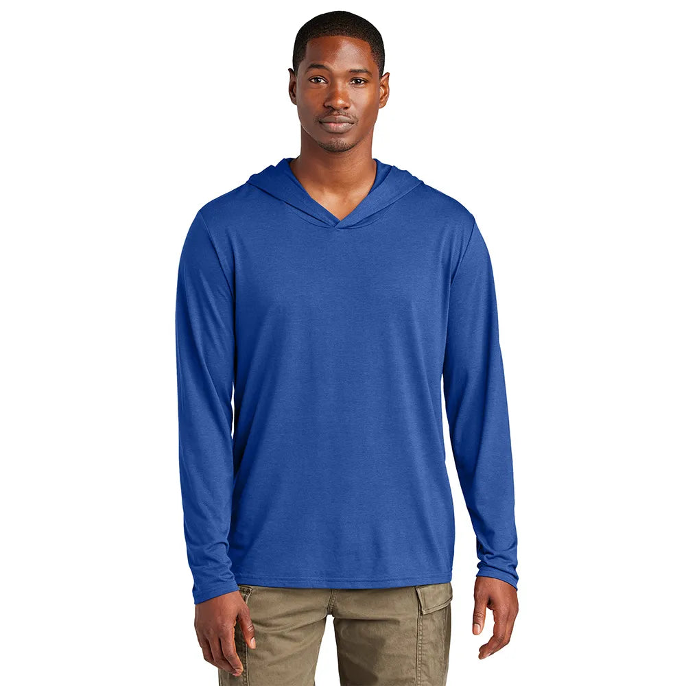 District Perfect Tri Long Sleeve Hoodie Decorated - Deep Royal Blue
