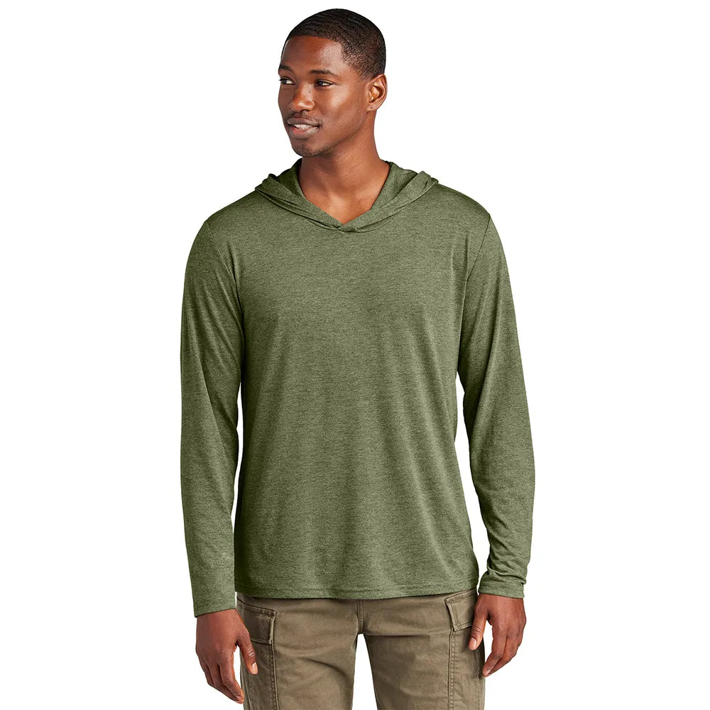 District Perfect Tri Long Sleeve Hoodie Decorated - Military Green Frost