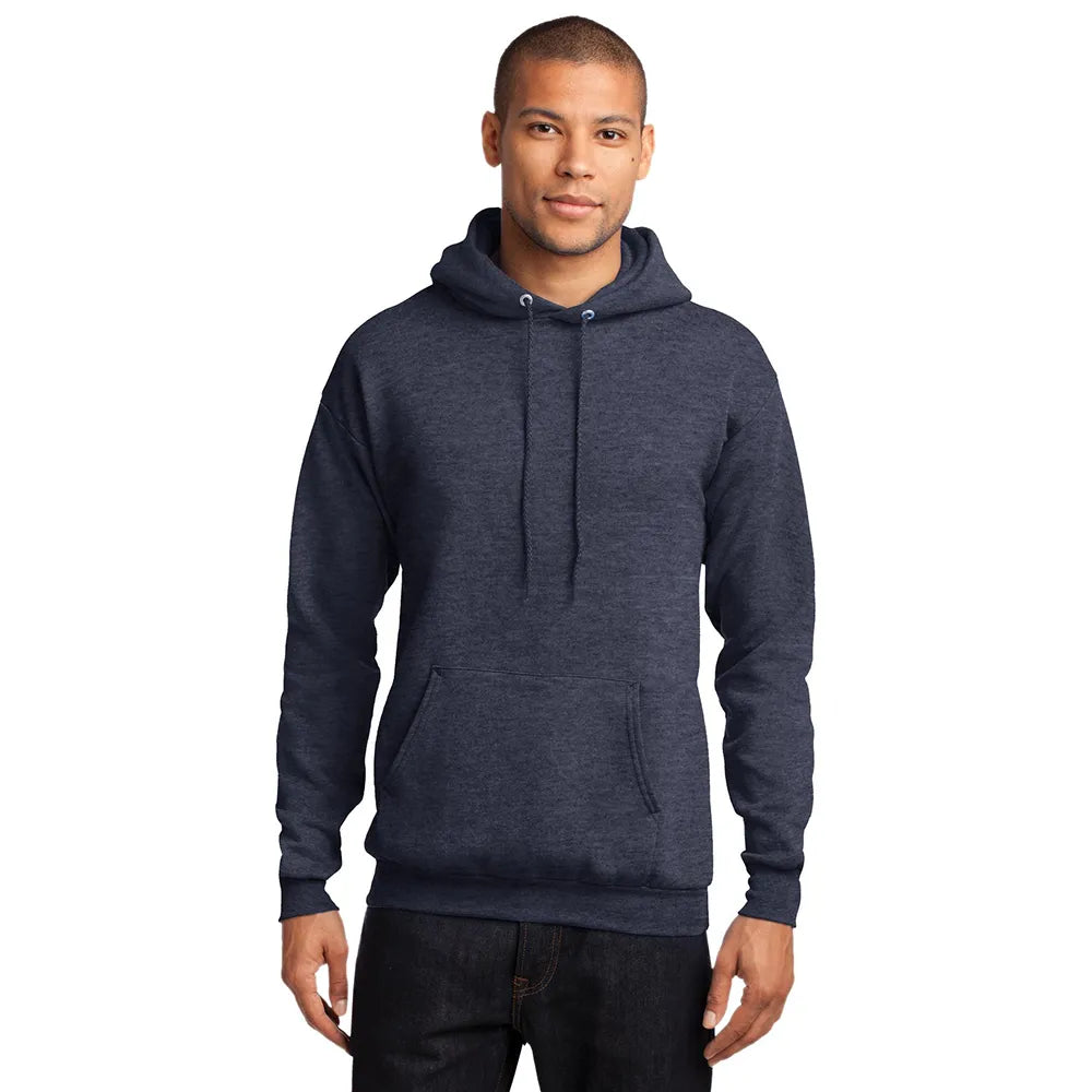 Port & Company Port & Company Core Fleece Pullover Hooded Sweatshirt - Heather Navy Blue