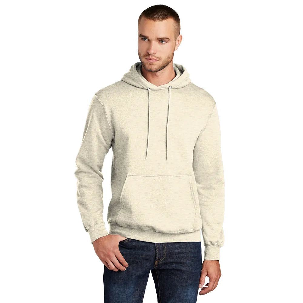 Port & Company Port & Company Core Fleece Pullover Hooded Sweatshirt - Heather Athletic Maroon Red