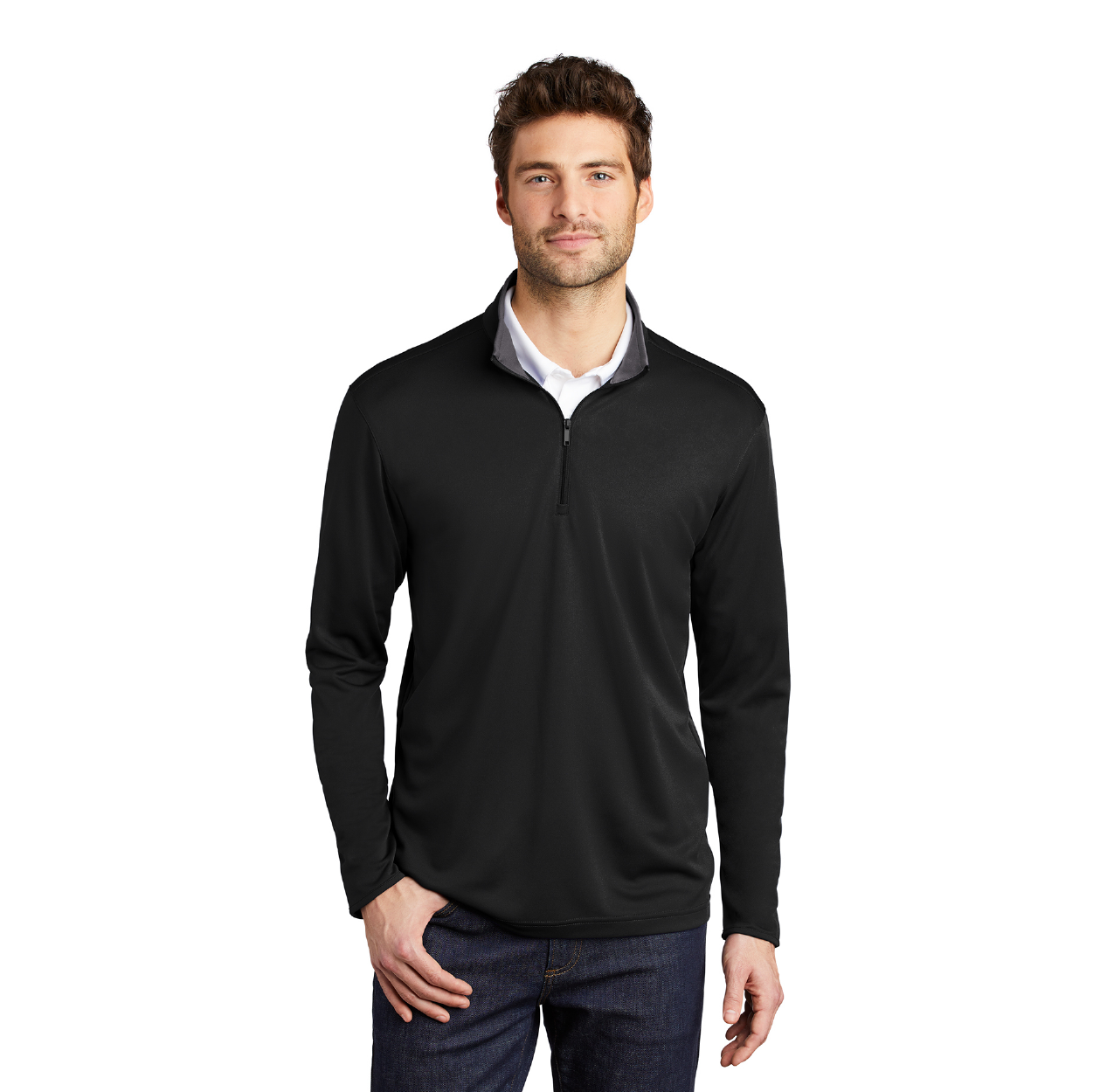 Port Authority Silk Touch Performance 1/4-Zip Embroidered