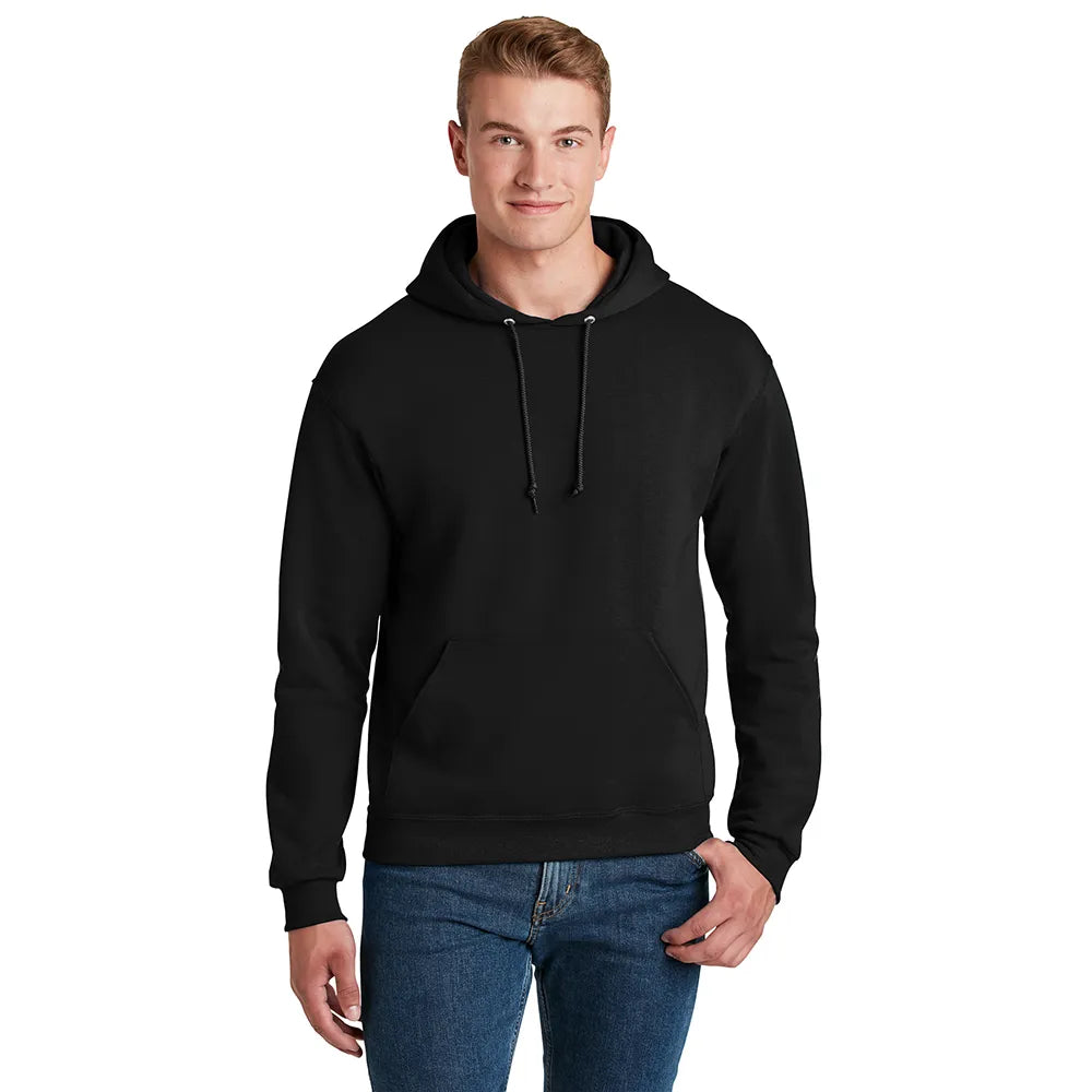 JERZEES - NuBlend Pullover Hooded Sweatshirt Decorated - Black Grey Heather