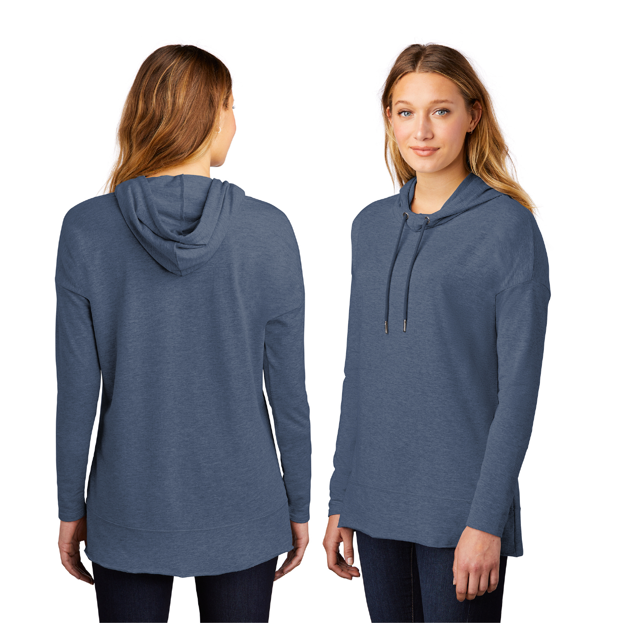 District Women’s Featherweight French Terry Hoodie Decorated - Gardenia Pink