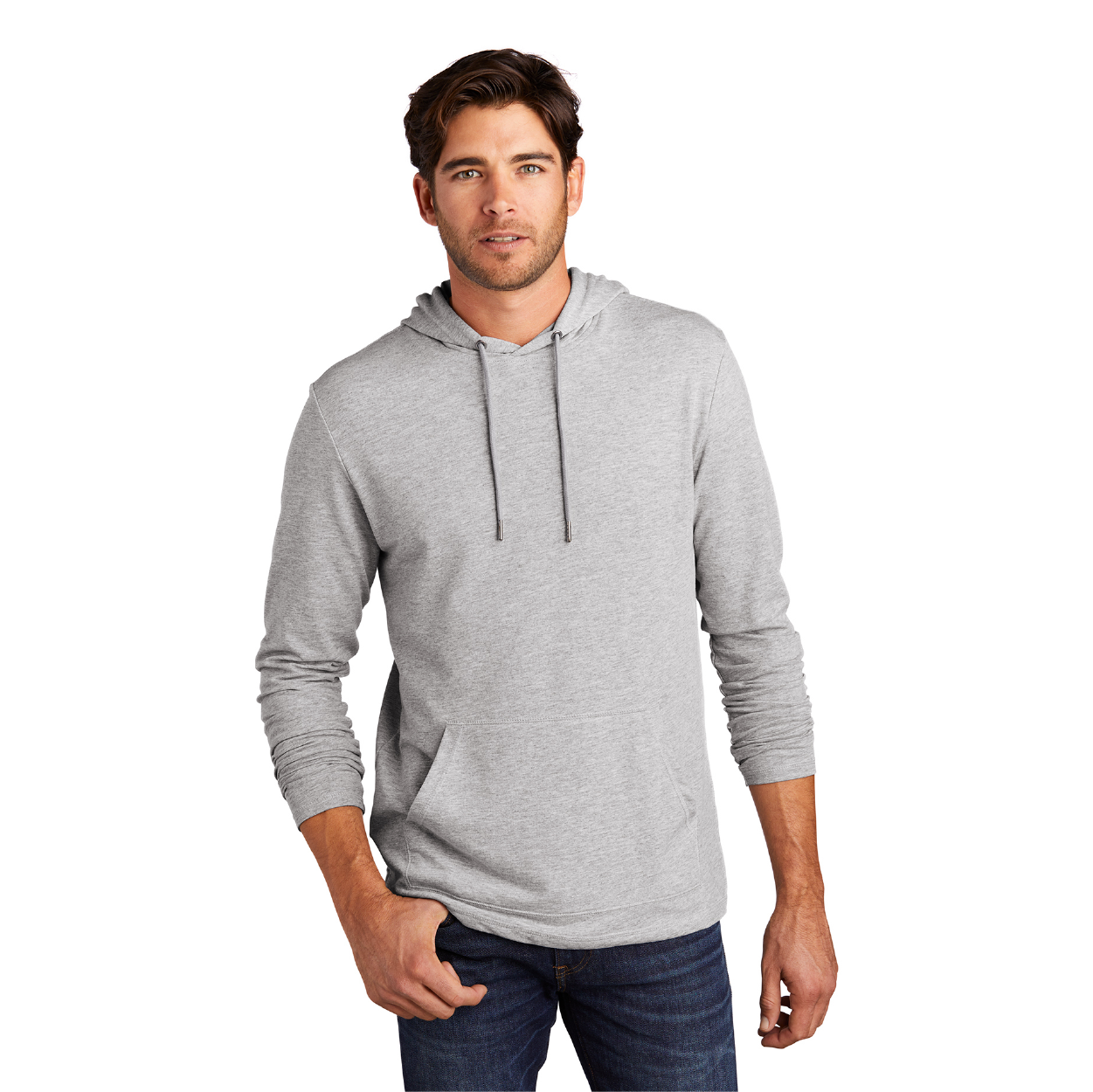 District Featherweight French Terry Hoodie Decorated - Washed Indigo Blue