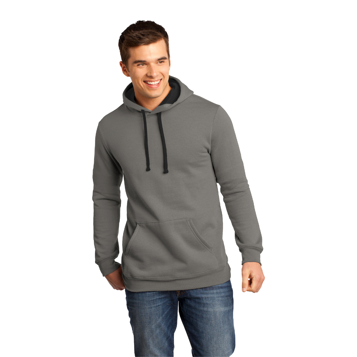 District The Concert Fleece Hoodie Decorated - Grey