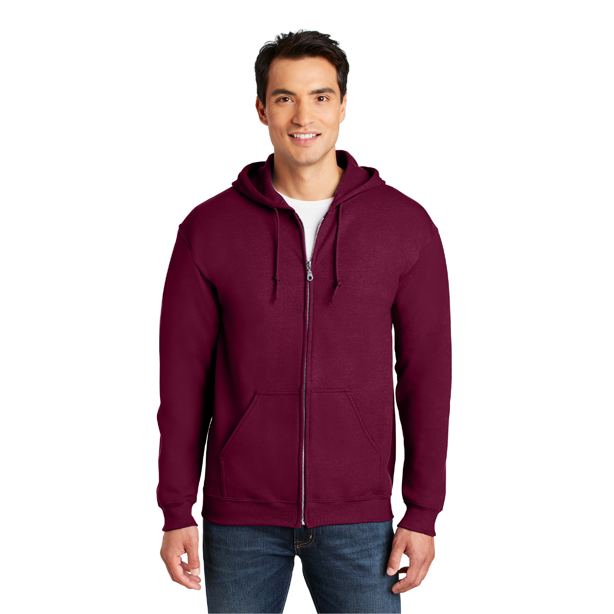 Gildan  Heavy Blend FullZip Hooded Sweatshirt Decorated