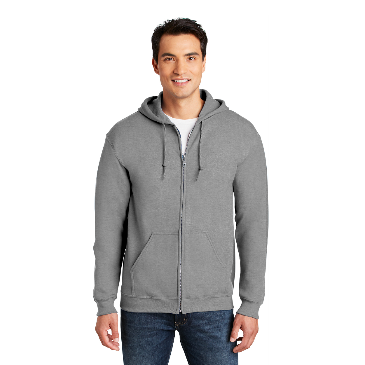 Gildan  Heavy Blend FullZip Hooded Sweatshirt Decorated