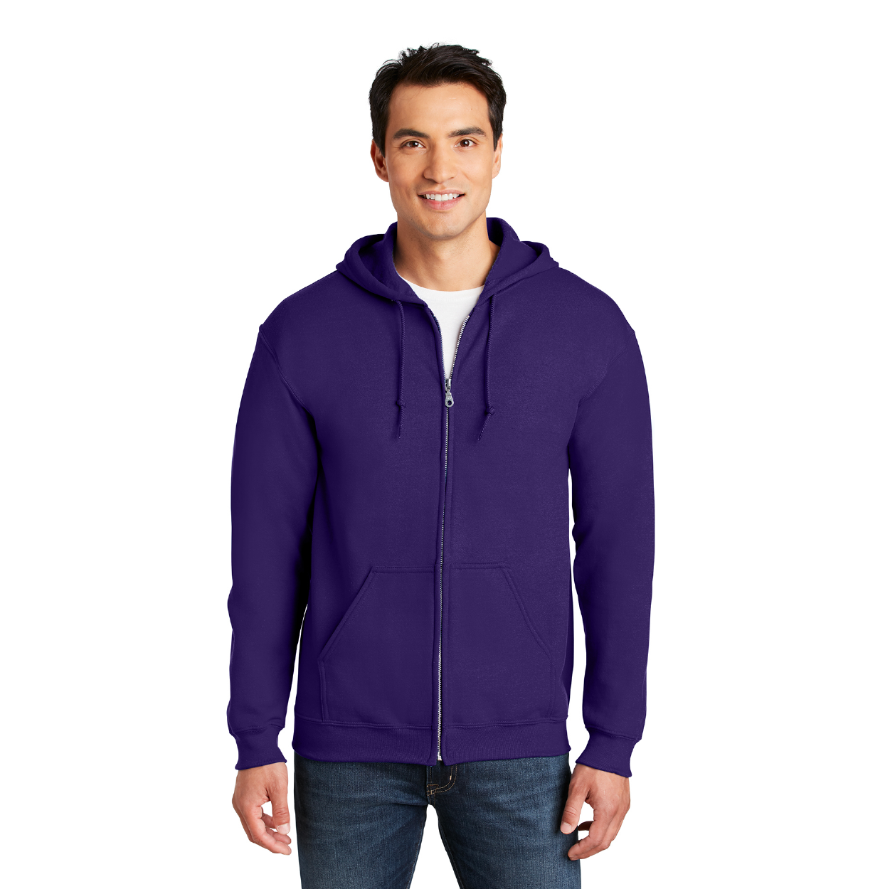 Gildan  Heavy Blend FullZip Hooded Sweatshirt Decorated