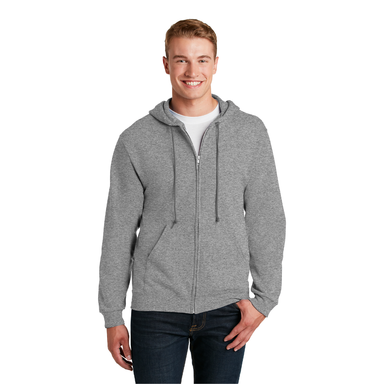 JERZEES NuBlend Full-Zip Hooded Sweatshirt Decorated