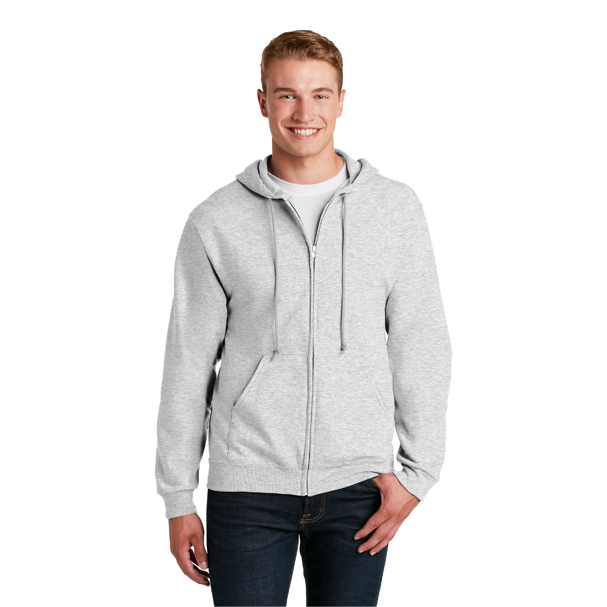 JERZEES NuBlend Full-Zip Hooded Sweatshirt Decorated