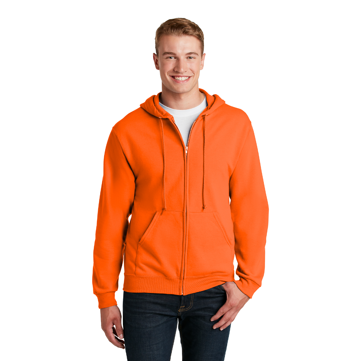 JERZEES NuBlend Full-Zip Hooded Sweatshirt Decorated