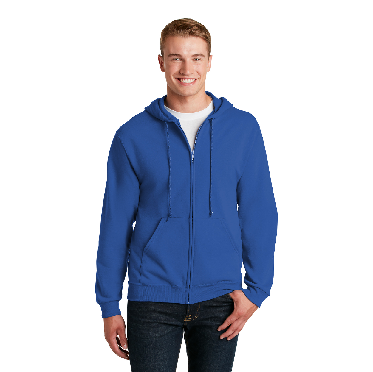 JERZEES NuBlend Full-Zip Hooded Sweatshirt Decorated
