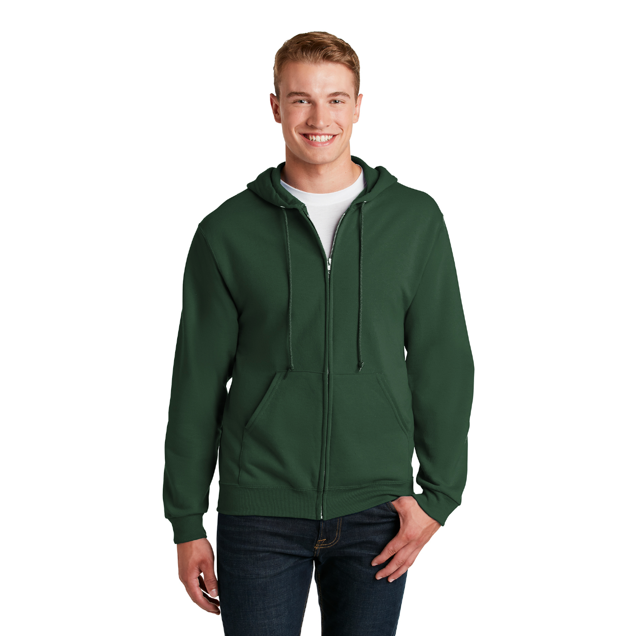 JERZEES NuBlend Full-Zip Hooded Sweatshirt Decorated