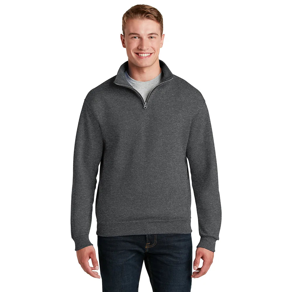 JERZEES NuBlend 1/4-Zip Cadet Collar Sweatshirt Decorated