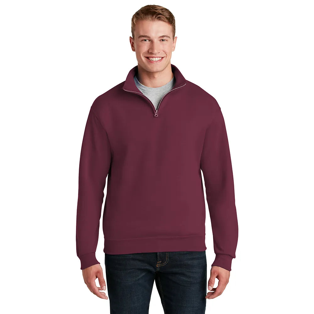 JERZEES NuBlend 1/4-Zip Cadet Collar Sweatshirt Decorated