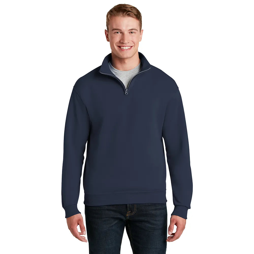 JERZEES NuBlend 1/4-Zip Cadet Collar Sweatshirt Decorated