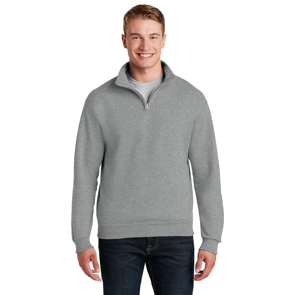 JERZEES NuBlend 1/4-Zip Cadet Collar Sweatshirt Decorated