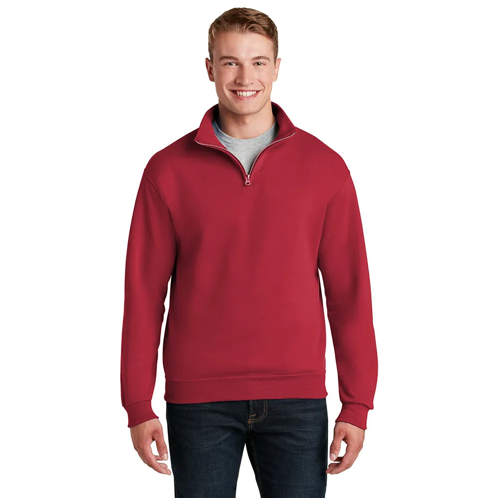 JERZEES NuBlend 1/4-Zip Cadet Collar Sweatshirt Decorated
