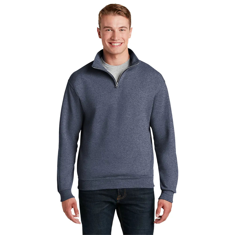 JERZEES NuBlend 1/4-Zip Cadet Collar Sweatshirt Decorated