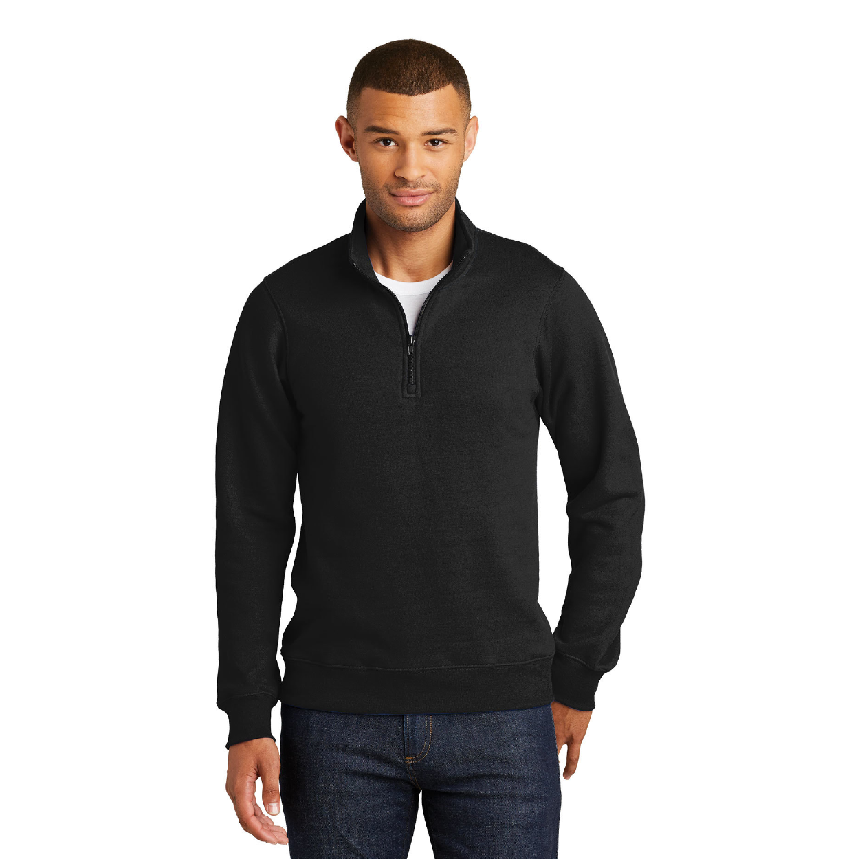 Port & Company Fan Favorite Fleece 1/4-Zip Pullover Sweatshirt Embroidered