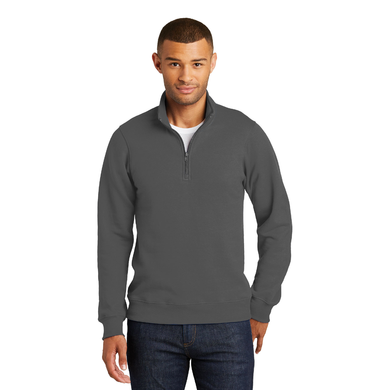 Port & Company Fan Favorite Fleece 1/4-Zip Pullover Sweatshirt Embroidered