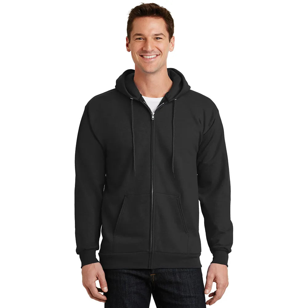 Port & Company Essential Fleece Full-Zip Hooded Sweatshirt Decorated