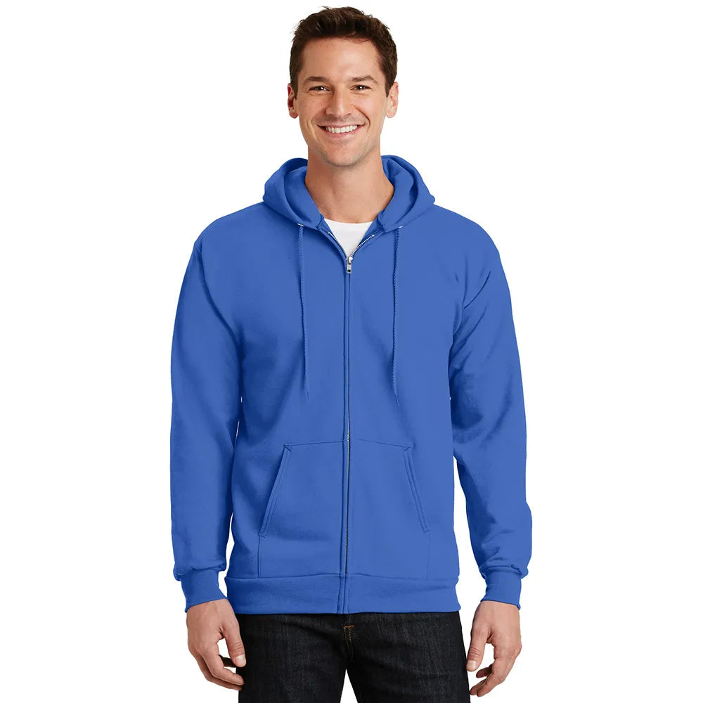 Port & Company Essential Fleece Full-Zip Hooded Sweatshirt Decorated