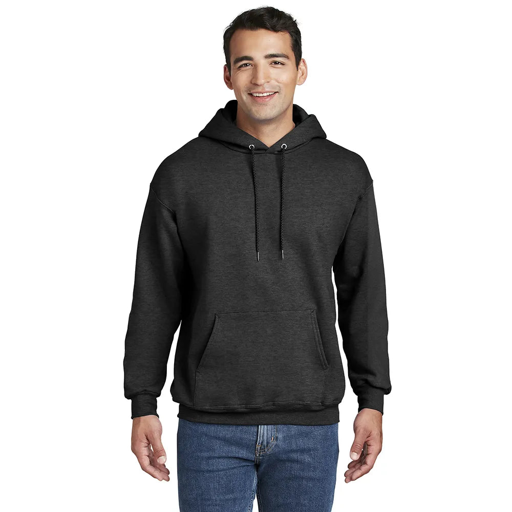 Hanes Ultimate Cotton - Pullover Hooded Sweatshirt Decorated - Charcoal Grey Heather (PMS 432C)
