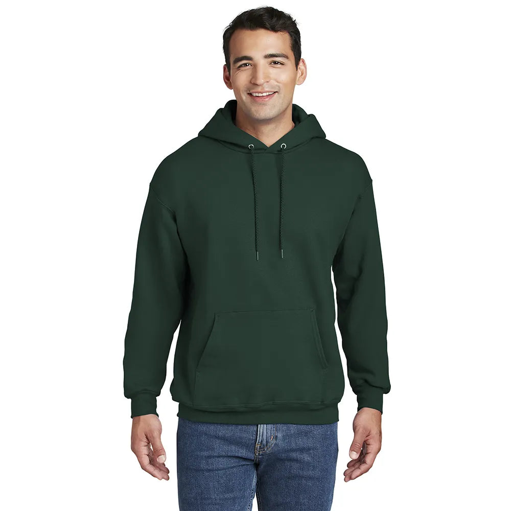 Hanes Ultimate Cotton - Pullover Hooded Sweatshirt Decorated - Deep Forest Green (PMS 5535C)