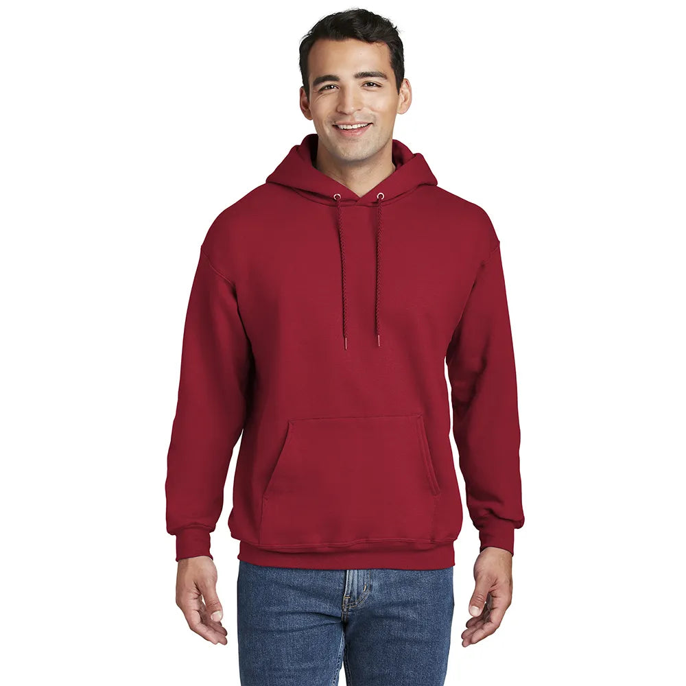 Hanes Ultimate Cotton - Pullover Hooded Sweatshirt Decorated - Deep Red (PMS 207C)