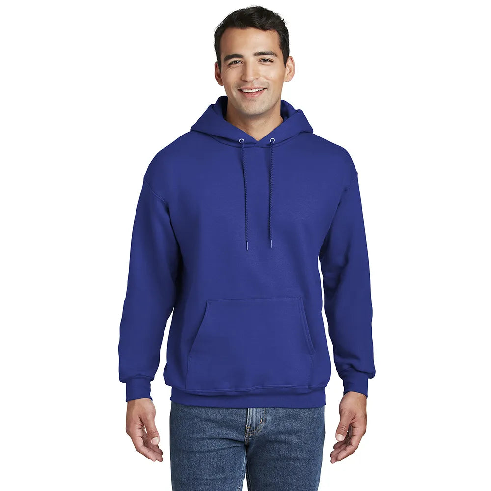 Hanes Ultimate Cotton - Pullover Hooded Sweatshirt Decorated - Deep Royal Blue (PMS 662C)