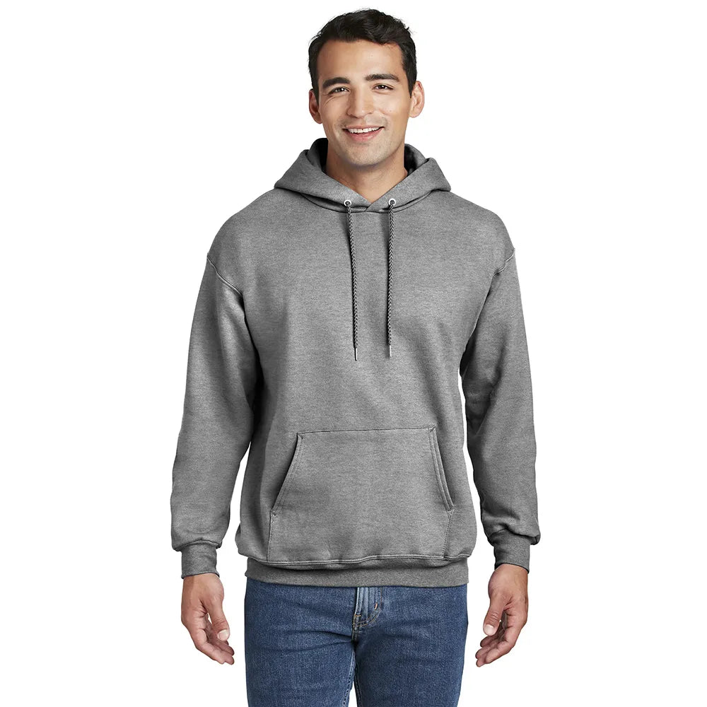 Hanes Ultimate Cotton - Pullover Hooded Sweatshirt Decorated - Light Steel Grey (PMS 656C)