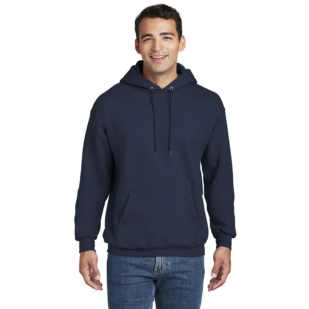 Hanes Ultimate Cotton - Pullover Hooded Sweatshirt Decorated - Navy Blue (PMS 289C)