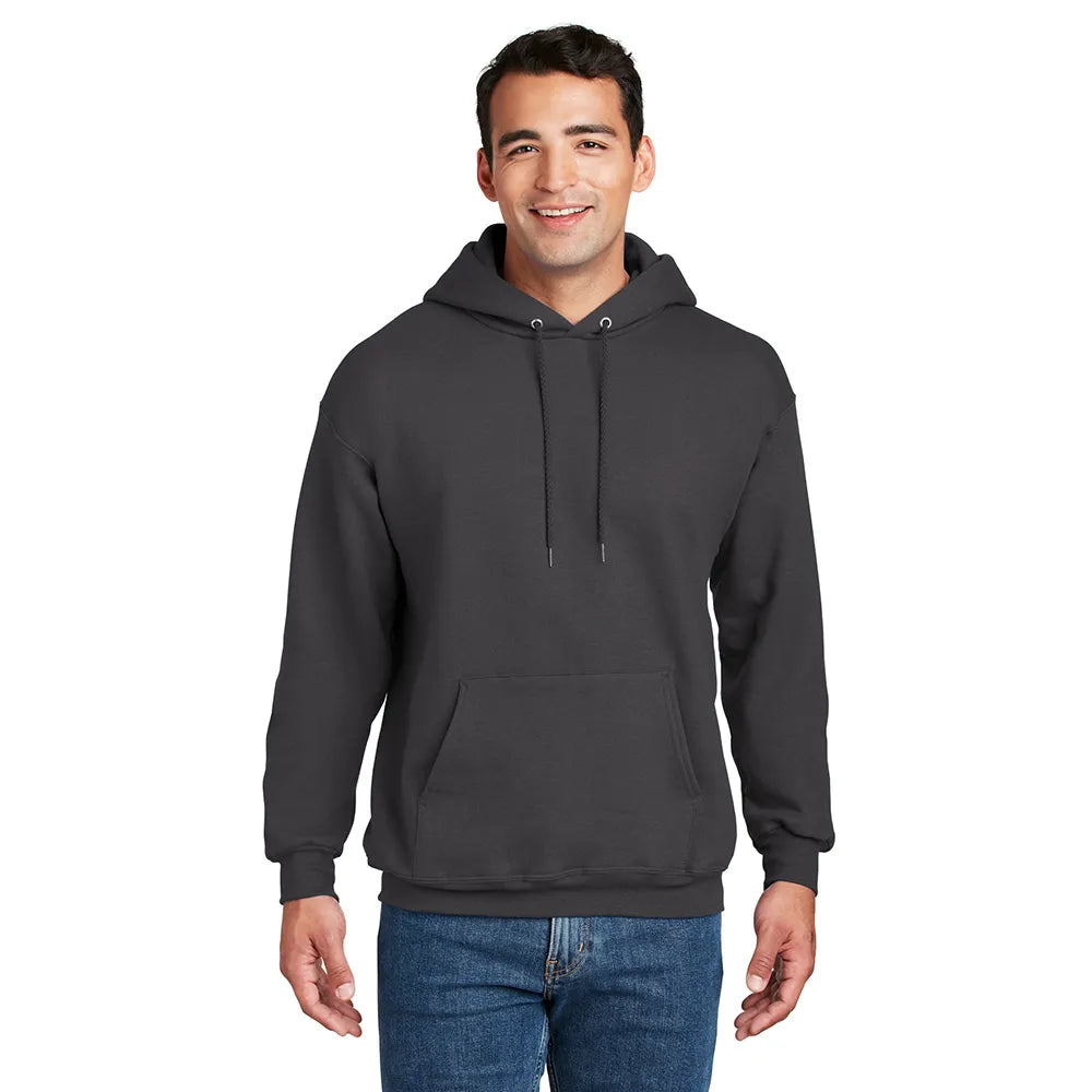 Hanes Ultimate Cotton - Pullover Hooded Sweatshirt Decorated - Smoke Gray (PMS COOL GRAY 11C)