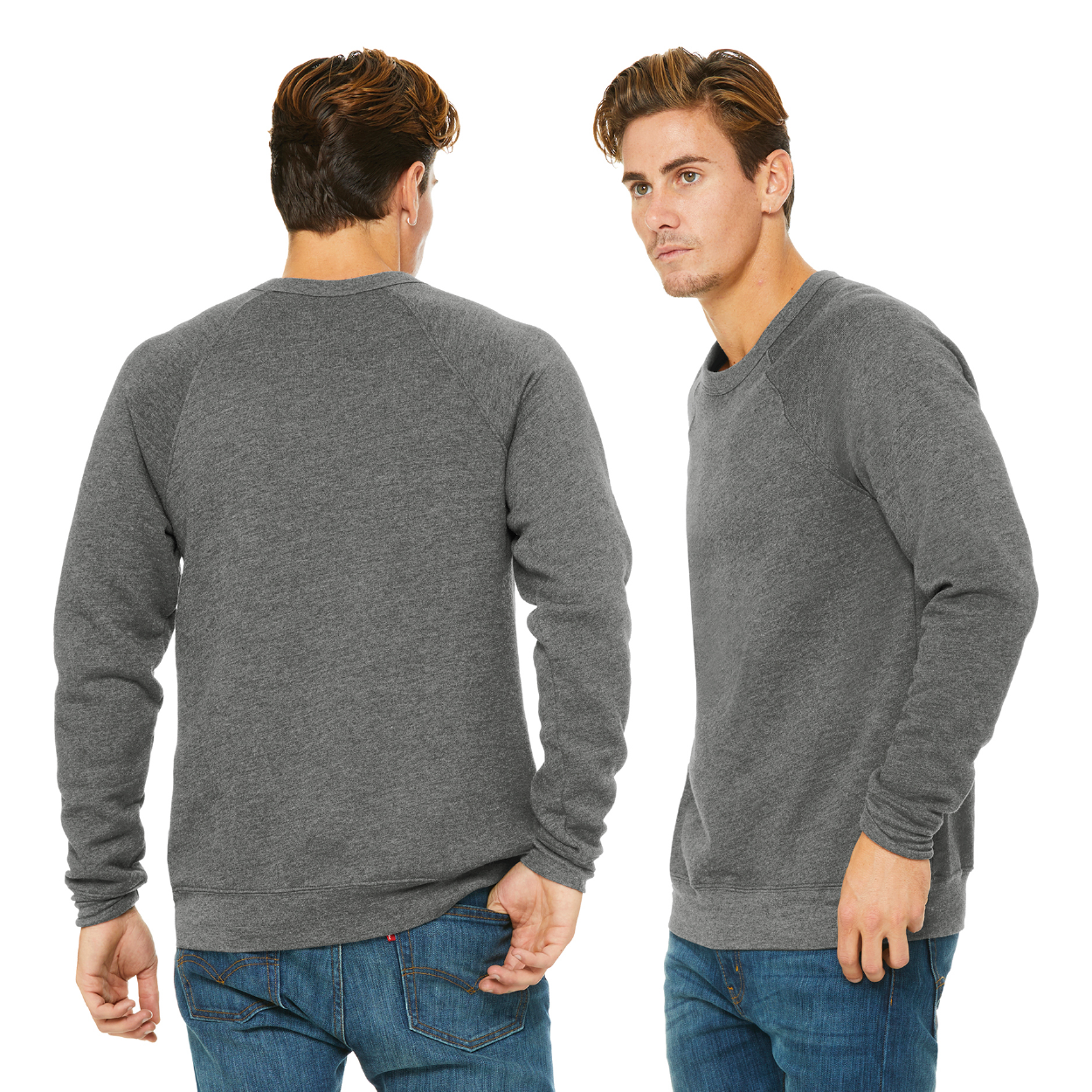 BELLA+CANVAS Unisex Sponge Fleece Raglan Sweatshirt Decorated