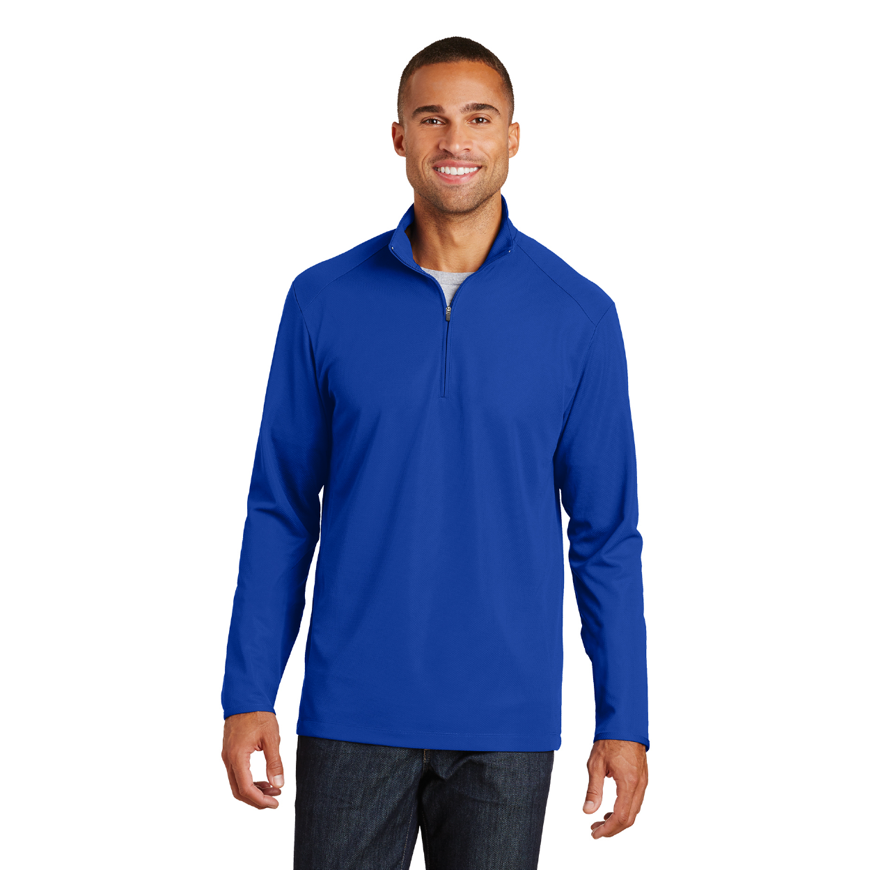 Port Authority Pinpoint Mesh 1/2-Zip Embroidered