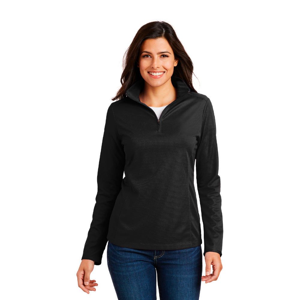 Port Authority Women's Pinpoint Mesh 1/2-Zip Embroidered