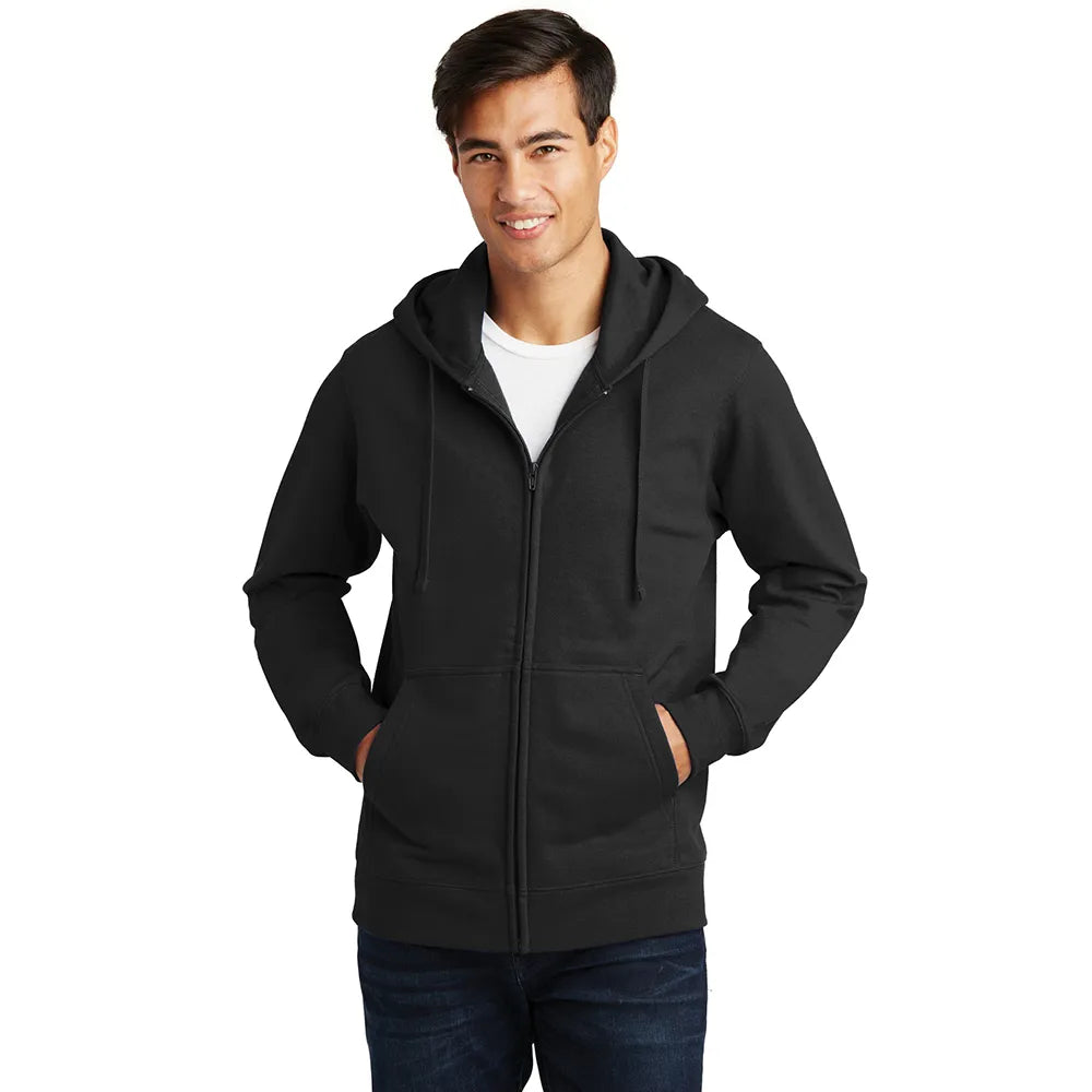 Port & Company Fan Favorite Fleece Full-Zip Hooded Sweatshirt Decorated