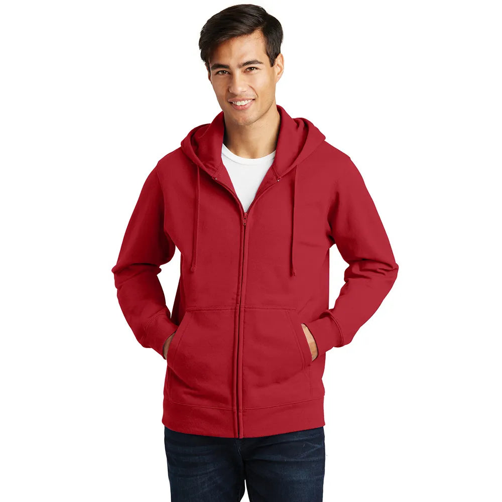 Port & Company Fan Favorite Fleece Full-Zip Hooded Sweatshirt Decorated