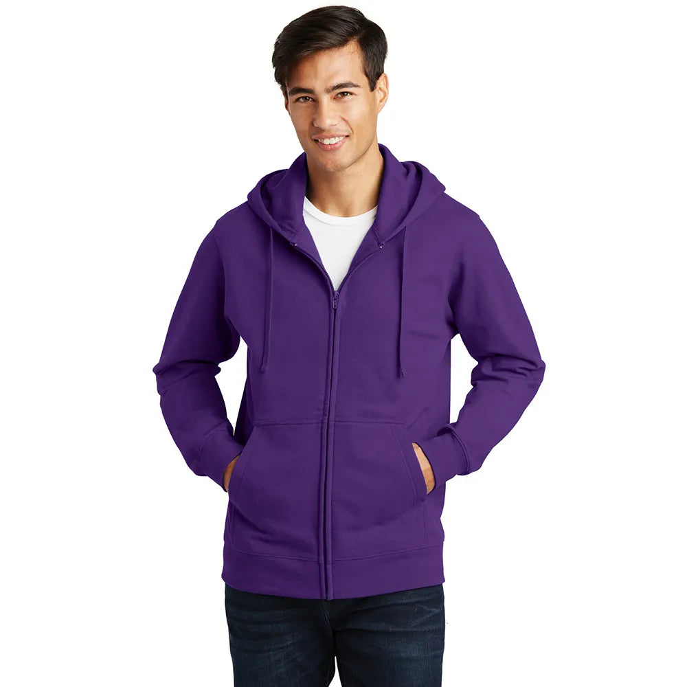 Port & Company Fan Favorite Fleece Full-Zip Hooded Sweatshirt Decorated