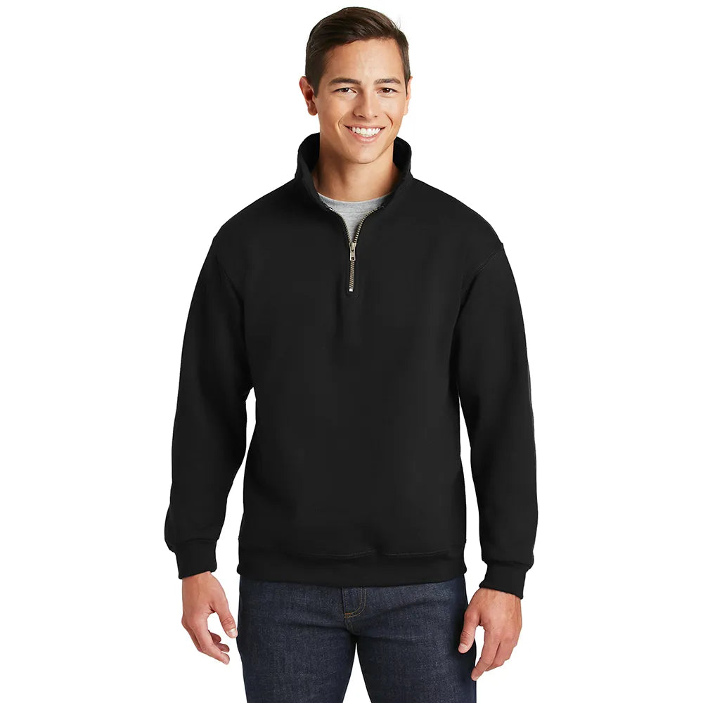 JERZEES SUPER SWEATS NuBlend 1/4-Zip Sweatshirt with Cadet Collar Decorated