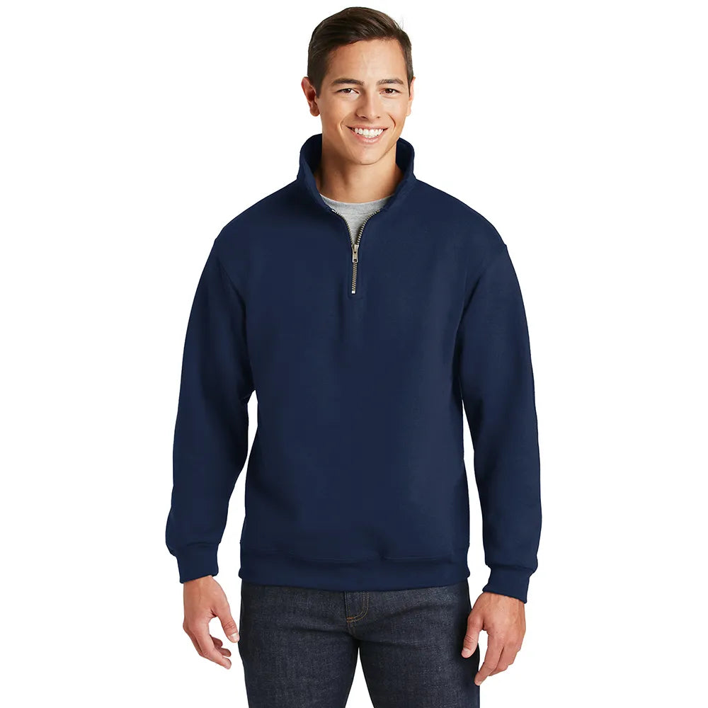 JERZEES SUPER SWEATS NuBlend 1/4-Zip Sweatshirt with Cadet Collar Decorated