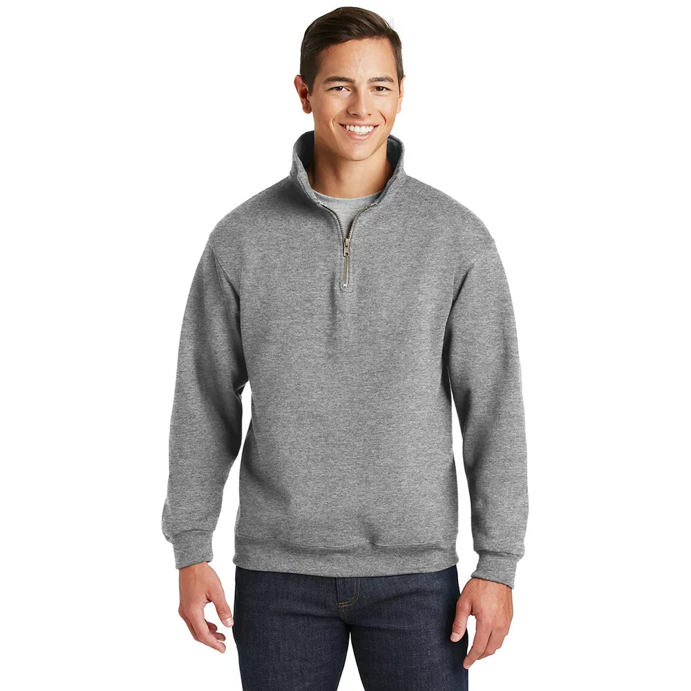 JERZEES SUPER SWEATS NuBlend 1/4-Zip Sweatshirt with Cadet Collar Decorated