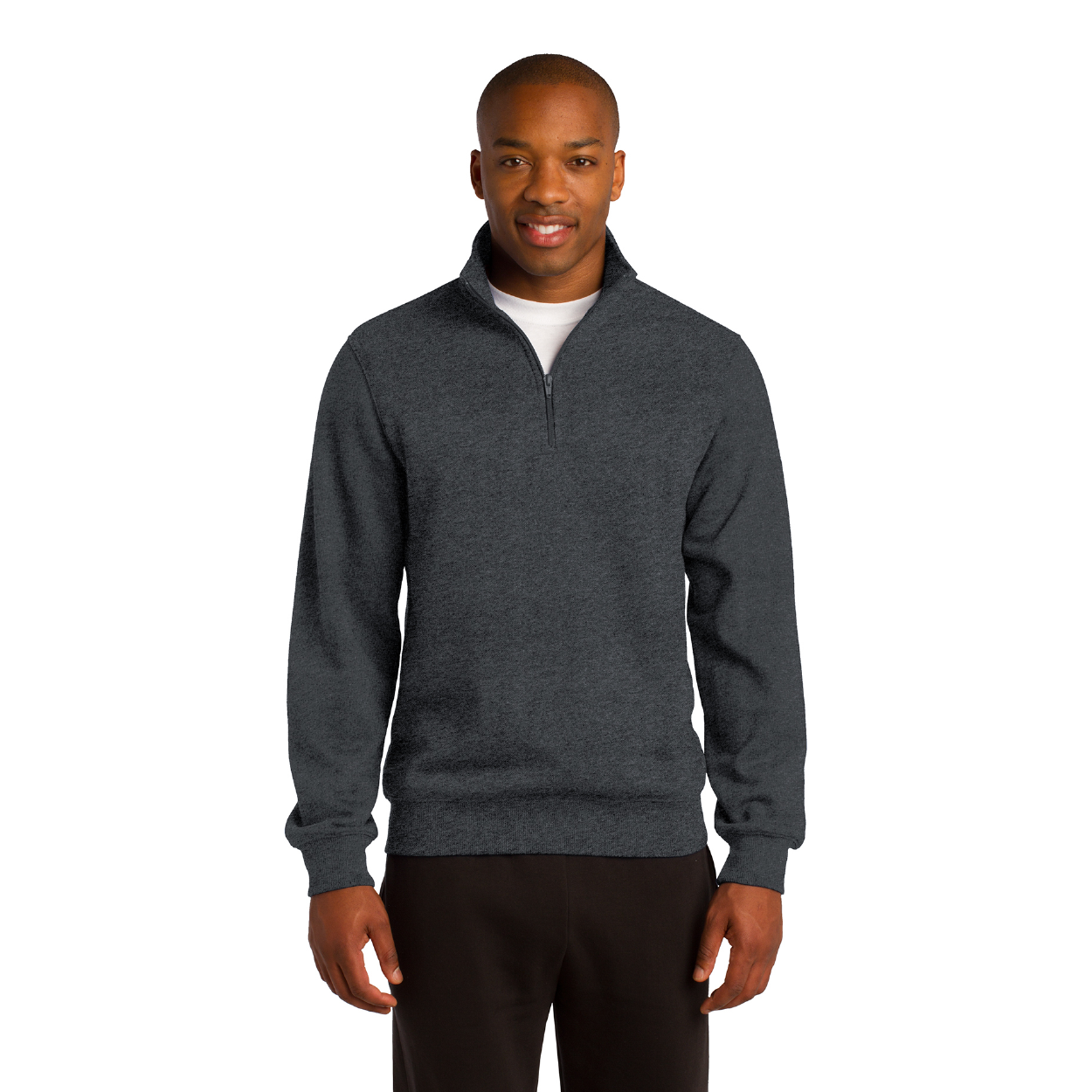 Sport-Tek 1/4-Zip Sweatshirt Decorated - Graphite Grey Heather (PMS COOL GRAY 11C)