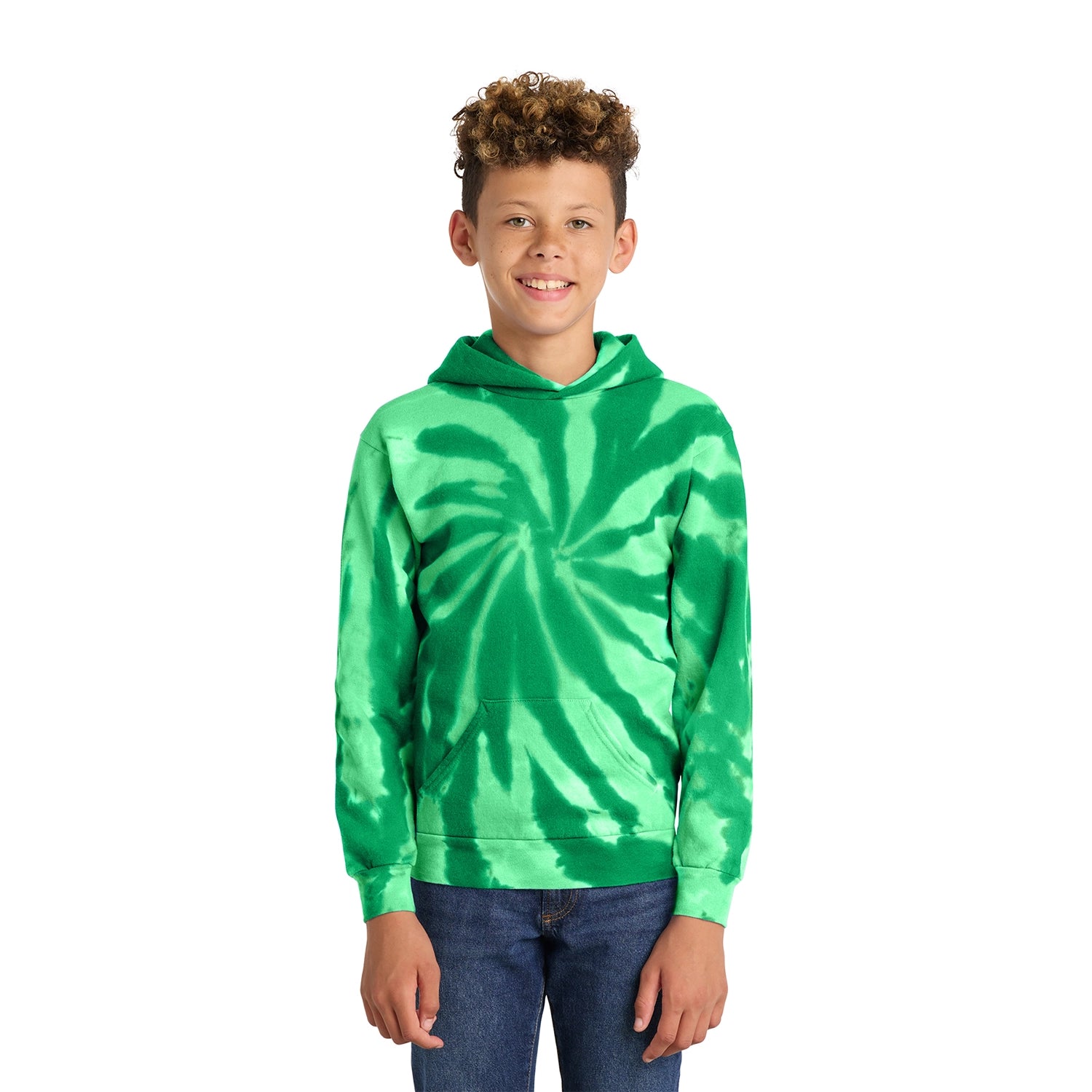 Port & Co Decorated Youth TieDye Pullover Hooded Sweatshirt