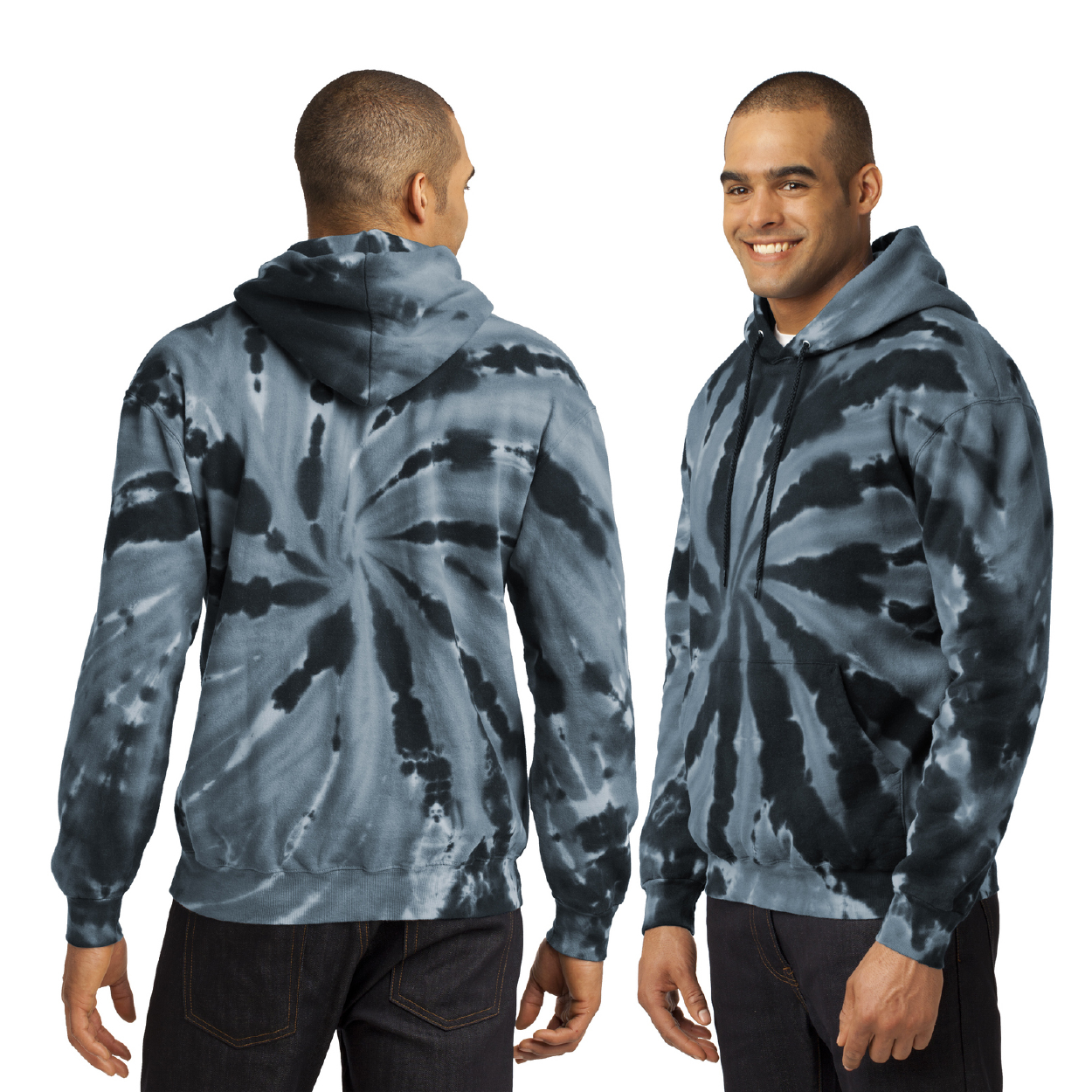 Port & Company Tie-Dye Pullover Hooded Sweatshirt Decorated