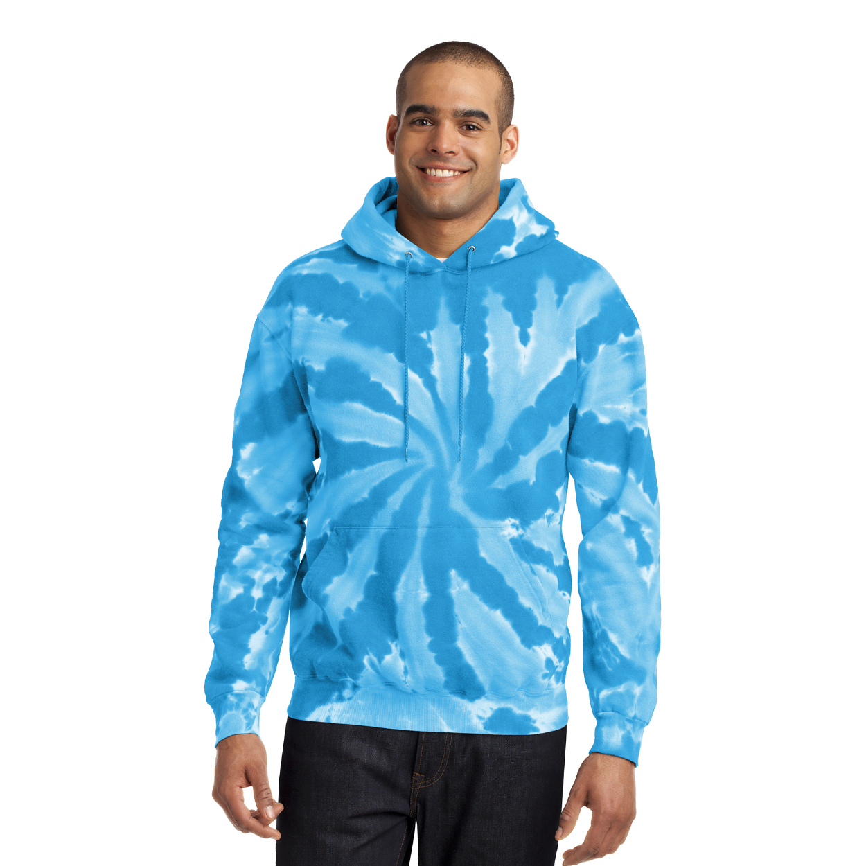 Port & Company Tie-Dye Pullover Hooded Sweatshirt Decorated